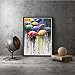 Diamond Painting Kits , 5D DIY Diamond Painting by Number Kits，Diamond Art for Adult Wall Decor,The Pedestrians in The rain(30X40CM/12X16inch)