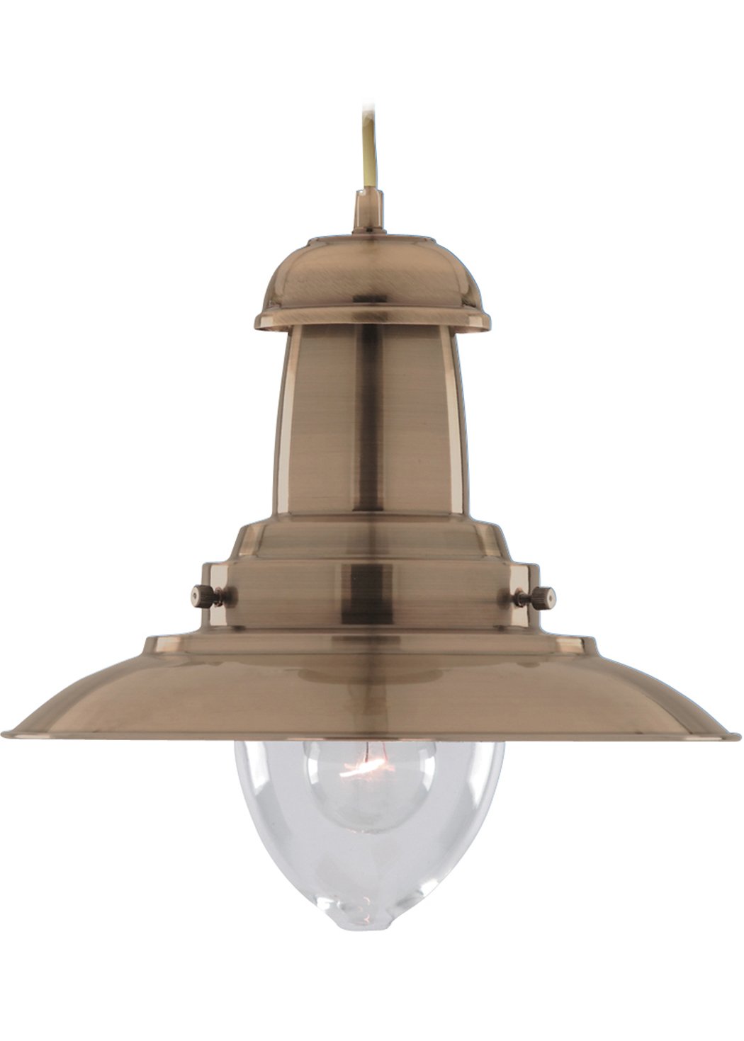 Searchlight Fisherman nautical ceiling pendant (4301AB antique brass)