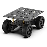 LewanSoul 4WD Smart Chassis Car Kit with Aluminum Alloy Chassis, TT Motor, 66mm Wheels, Robotic Moving Platform (Black, Unassembled)