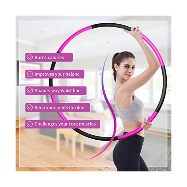 Hula Hoop for Adults Weighted Hoola Hoop for Fitness Exercise 8 Section