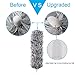 Microfiber Duster for Cleaning with Extension Pole Reaches About 100 Inches,LECAMEBOR Flexible and Extendable Duster for Cleaning Ceiling Fan/Furniture/Keyboard/Cobweb