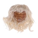 1/6 BJD Doll Wig, Golden Wavy Curly Hair 15-16cm