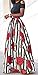 Ofenbuy Women's African Print Maxi Dress A-Line Tunic Floral Dress Suits