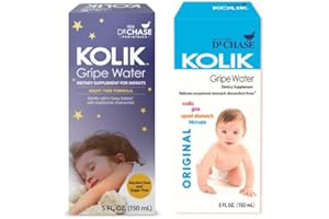 Dr. Chase Kolik Gripe Water Bundle - Nighttime & All-Day Baby Colic Relief - Gripe Water for Babies & Infants - Baby Gas Relief for Cramps, Stomach Discomfort & Hiccups - Baby Must Haves 2-Pack