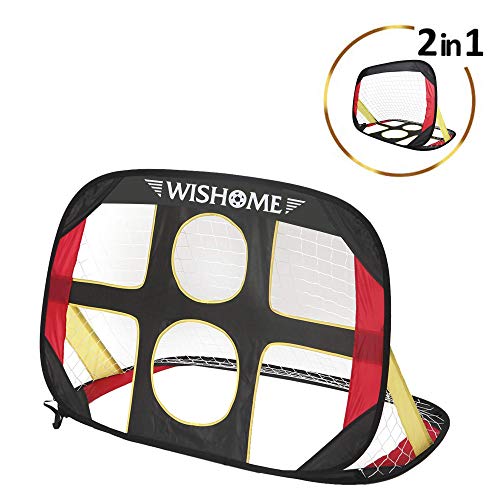 WisHome 4FT 2 in 1 Pop Up Kids Soccer Goal Portable Kids Soccer Net, Easy Score Football Indoor/Outdoor Shooting Practice Goal for Backyard/Park Play with Round Zipper Backpack(L09) - Thumbnail 7