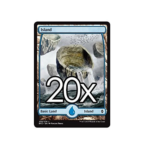 20 Battle for Zendikar Island #258 Magic the Gathering Basic FULL ART Land Lot
