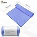JBM Yoga Towel Sports Towel Microfiber Absorbent Non Slip Anti Bacterial Ultralight Soft for Hot Yin Bikram Hatha Yoga Exercises Gym Fitness (Blue - Simple style, 11.8” x 39.3” (30cm x 100cm))