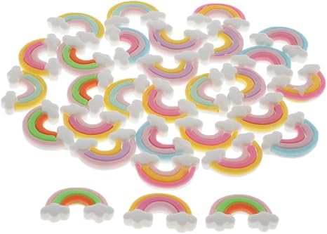 Amazon Chiwanji 樹脂 ビーズ おもちゃ 女の子 ボタン 手芸 フラットバック 虹形 Diy ベビー ヘアアクセサリー 約30個 ビーズ アクセサリーキット 通販