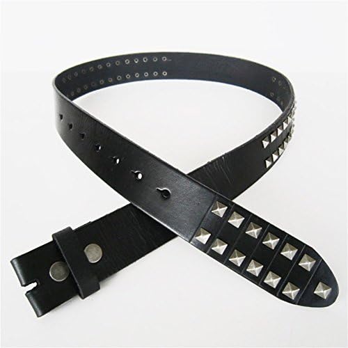 Classic Black Studded Solid Real Leather Genuine Leather Belt Gurtel