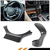 Cuztom Tuning Carbon Fiber Steering Wheel Trim + Shift Knob Cover for 2014-2018 Lexus is RC NX is