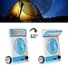 Ansee Solar Fan Camping Fan Cooling Table Fans 3 in 1 Multi-Function with Eye-Care LED Table Lamp Flashlight Torch Solar Panel Adaptor Plug for Home Use Camping (Blue)
