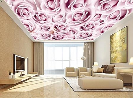 Wapel Custom Photo Wallpaper Large 3d Stereo Romantic Rose Ceiling