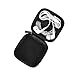 eBoot Black Earphone Cases EVA Earbud Case Hard Portable Bag for Headphones and USB Cables, 2 Sizes