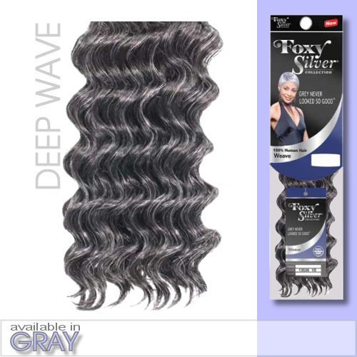 Foxy Weave - Deep Wave12 (Foxy Silver) - Human Hair Blend Weave In 34