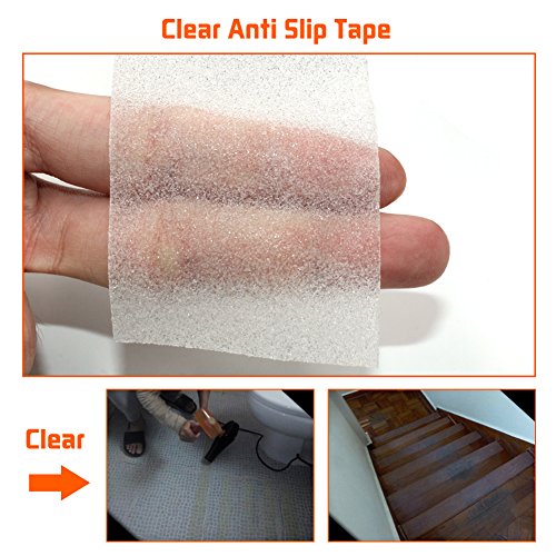Anti Slip Adhesive Tape, Atemto Non Skid Abrasive Safety Tape 4inch 33ft Traction Heavy Duty Industry Grade Anti-Slip Anti-Skid Tape Grit Tape for Stairs Porch Bathroom Kids The Old (10cm, White)