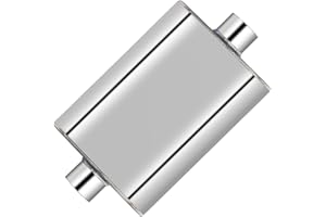 Performance 3 Inch Muffler Exhaust, Stainless Steel Exhaust Muffler Straight-Through