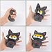 WATINC 5 Pcs Cute Animal&Food squishy Sweet Scented Vent Charms Slow Rising squishies Kawaii Kid Toy, Lovely Stress Relief Toy, Animals Gift Fun Large(WT-5P Ninja fox set)