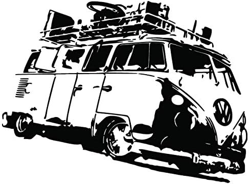 Split Camper VW Volkswagen Campervan early rat Wall Art Sticker SK02 (60cm x