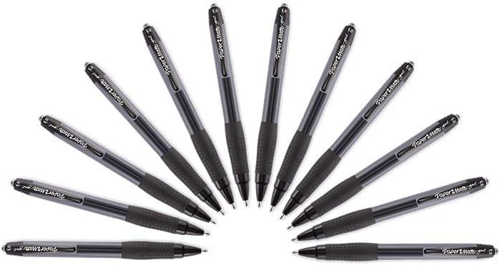 Paper Mate Gel Pens, Bold (1.0mm), Black, 12 Count
