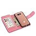 TabPow Galaxy Note 8 Case, 10 Card Slot - ID Slot,Button Wallet Folio PU Leather Case Cover with Detachable Magnetic Hard Case for Samsung Galaxy Note 8 (2017 Release) - Glitter Rose Gold