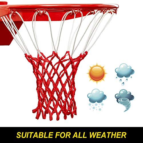 thumbnail image 2 of ATINUS Basketball Nets, Professional Heavy Duty Basketball Nets Replacement All Weather Anti Whip For Indoor And Outdoor, Fits Standard Indoor Or Outdoor Rims - 12 Loops (Multicolor 2 of 13