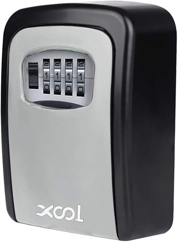 Key Lock Box, House Key Storage Lock Box with 4 Digits Combination