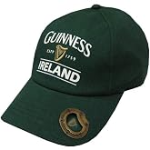 Guinness Baseball Cap with Built-in Bottle Opener - Bottle Green Harp, Green, One Size