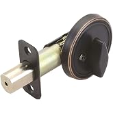 Design House Pro Series Single Cylinder Deadbolt, Oil Rubbed Bronze | Surface, Classic, Brass, Hardware, 750869