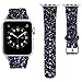 iiteeology Compatible with Apple Watch Band 38mm 40mm 42mm 44mm, Christmas Sparkly 3D Glitter Bling Leather iWatch Band for Apple Watch Series 5/4/3/2/1 Women Girls (Black, 42mm)