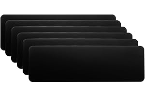 PATIKIL 3x1 Inch Anodized Aluminum Sheet Metal, 6 Pack Laser Plates Engraving Blanks 1MM Thin for Crafting DIY House, Black