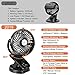 QTECLOR Desk Fan Clip Stroller Fan 2022 Table Fan 40 Hours(Max Working Time) Quiet Fan 360° Rotation 4400mah Mini Fan for Indoor Outdoor Activies