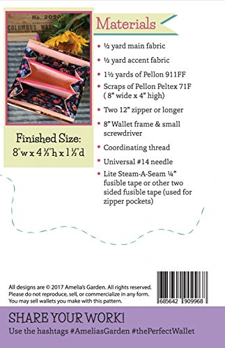 Amelia's Garden The Perfect Wallet Frame Wallet Clutch Pattern