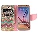 DRUnKQUEEn S6 Case, PU Leather Credit Card Holder Case Stand Feature Wallet Type Flip Folio Cover - for G920 Samsung Galaxy S6