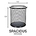Akmy by Jackson Flag Company Pen Holder Mesh Pencil Holder Metal Pencil Holders Pen Organizer Round Padded Base Black for Desk Office - 3 Pack