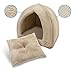 Best Pet Supplies Coral Fleece Tent for Pets, Tan - X-Large