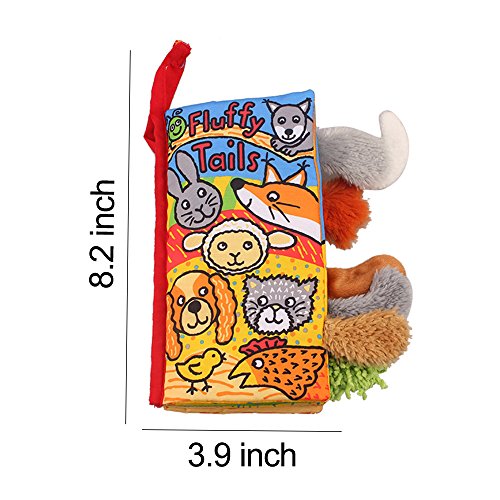 LOHOME Soft Cloth Books - Non-toxic Fabric Baby Early Education Toys Activity Crinkle Animals Cloth Book for Toddler, Infants and Kids - Perfect for Baby Shower