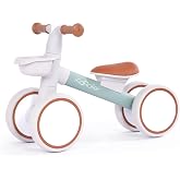 KidRoller Kid's Balance Bikes for 1 Year Old Boys and Girls, 12-36 Months Toddler Ride-on with Adjustable Seat and a Front Basket, First Birthday Gifts (Green)