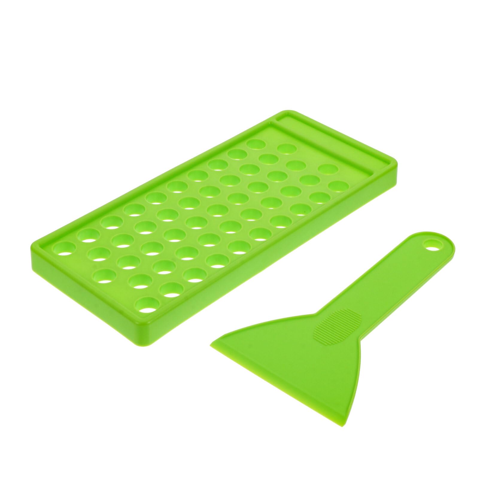 Beatifufu Lip Balm Filling Tray with Spatula 50 Holes Mold for Diy Lip Balm Tubes Containers and Gloss Crafting Kit