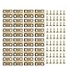 Dayree 50pcs Mini Metal Hinges Light Cabinet Drawer Butt Hinges Connectors for Gift Box Cosmetic Case Dollhouse Furniture with 200 Pieces Replacement Screws 0.6 x 0.7 inch Brass