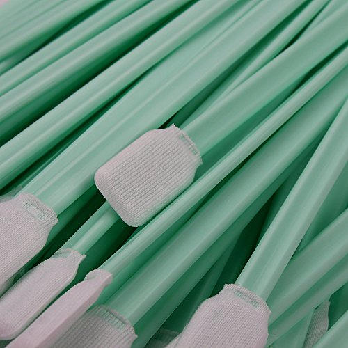 VANLAN 100pcs 5.1" Polyester Cleaning Swab Sticks For Solvent Format Inkjet Printer Roland Optical Equipment