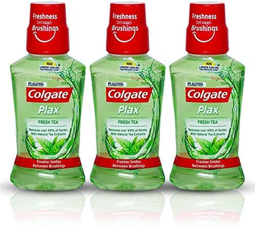 Colgate Plax Fresh Tea Mouthwash, 250ml (Pack of 3)