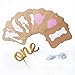 Baby First Birthday Cake Topper Decoration & Decorations Banner of “I Am One”- For Baby Girl (Unbleached)