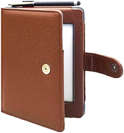 For Kindle Touch (2012 model) D01200 ebook leather flip folio cover book case, pouch bag for Amazon Kindle Touch ereader with magnetic closured (Brown)