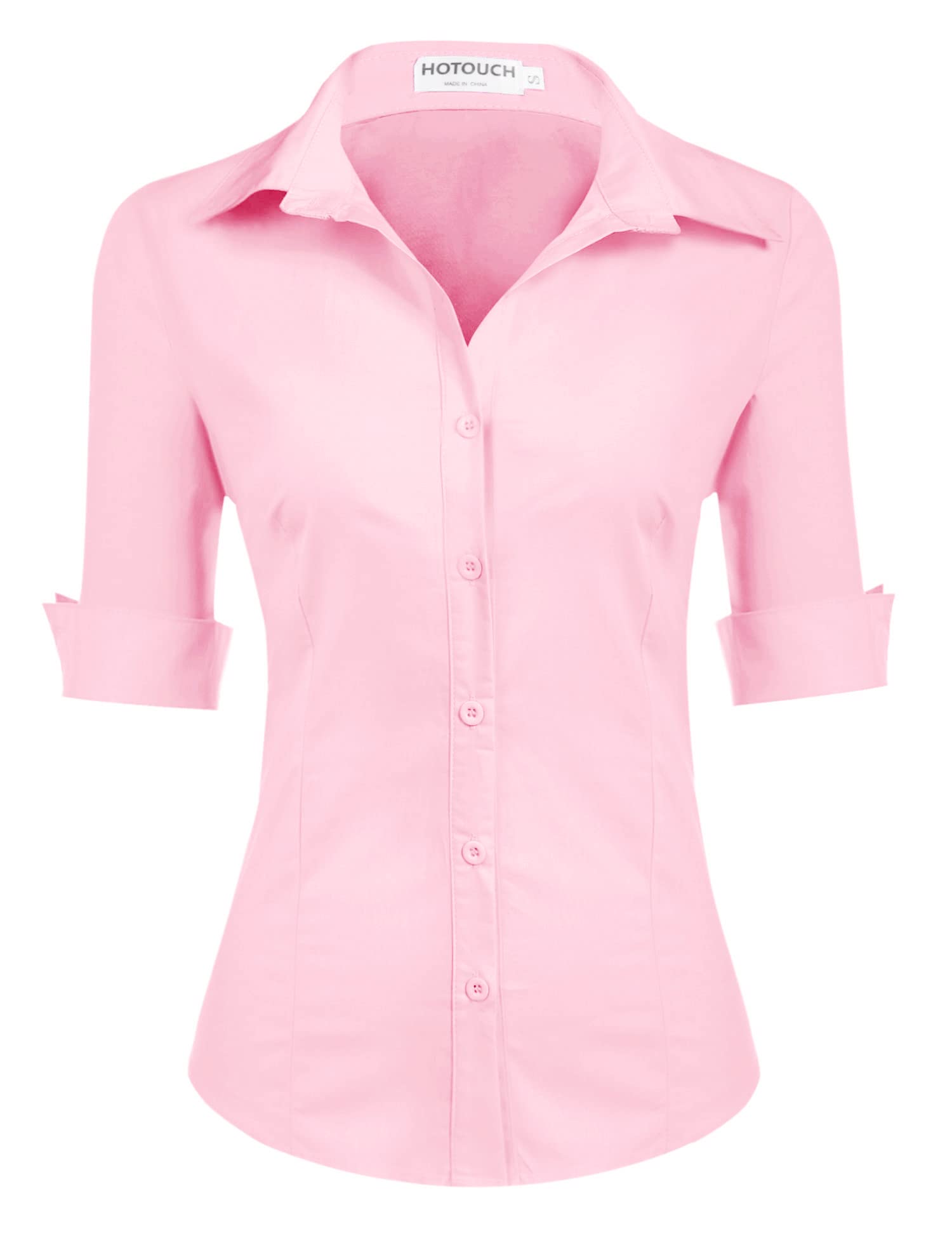 hot pink button shirt dress . m main image 0