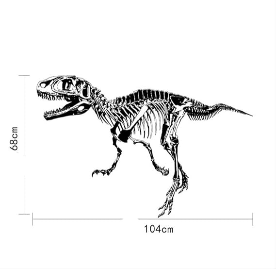 Amazon ウォールステッカー 恐竜の化石のシルエット創造的な寝室の研究装飾的な壁のステッカー104 X 68 Cm ウォールステッカー オンライン通販