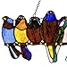 RIVER OF GOODS Stained Glass Bird Suncatcher - Handcrafted Window Hanging - 162-Piece Stained Glass Art - Vibrant Decor for Home, Office, Kitchen, and Bathroom - 24.25” L x 9.5