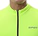 Spotti Men's Cycling Bike Jersey Short Sleeve with 3 Rear Pockets- Moisture Wicking, Breathable, Quick Dry Biking Shirt