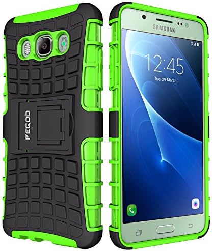 Case for Galaxy J5 2016,Shockprooof Impact Resistant Hybrid Heavy Duty Dual Layer Armor Hard Plastic and Soft TPU With a Kickstand bumper Protective Cover Case for (2016) Samsung Galaxy J5 (Green)