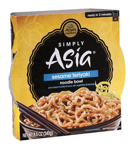 Simply Asia Sesame Teriyaki Noodle Bowl with Toasted Sesame Seeds, 8.5 oz (Pack of 6)
