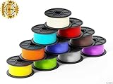 3D Pen Filament: 1.75mm, Safe for Kids, Great Quality, High-Precision, Odorless, Compatible with all 3D Pens, 3D Pens/3D Printers, Refill Pack of 15 Vibrant Colors, 10 Feet Each, 70 FREE Stencils